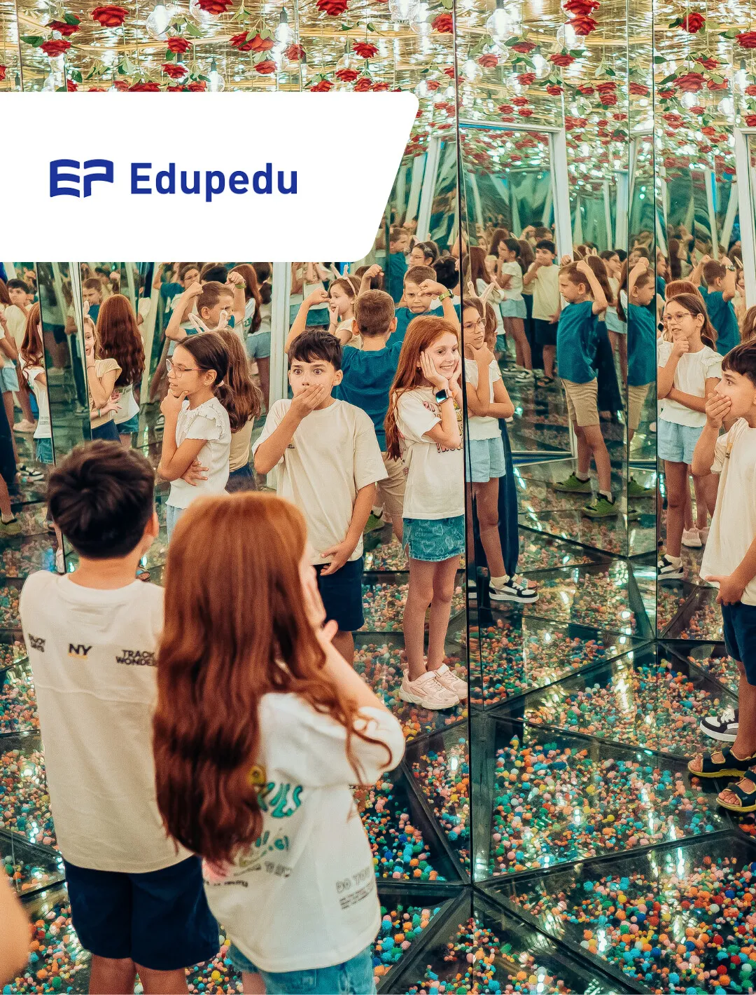 Teachers and students exploring a playful learning experience at the Museum of Senses Bucharest.