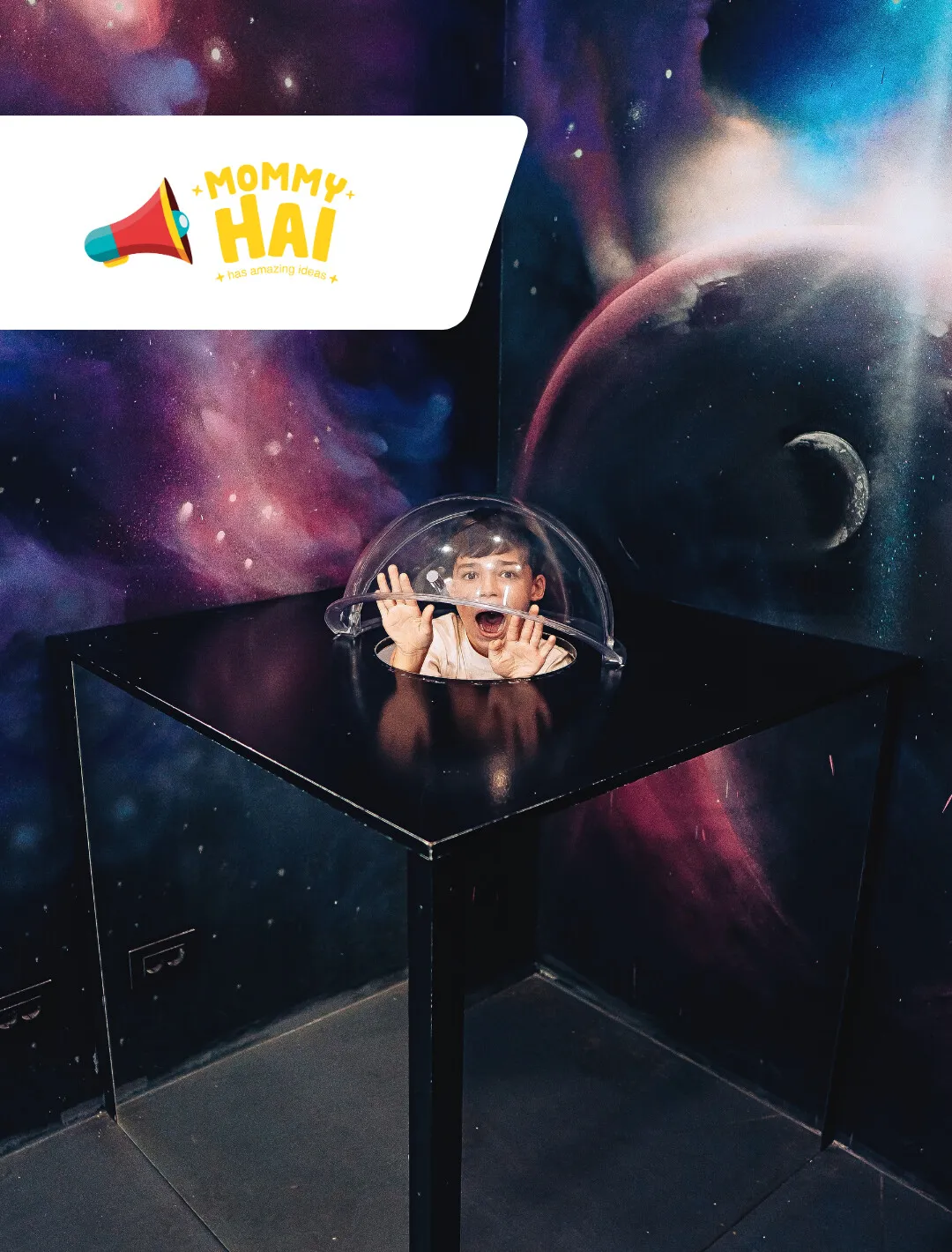 Families enjoying interactive experiences at the Museum of Senses Bucharest.